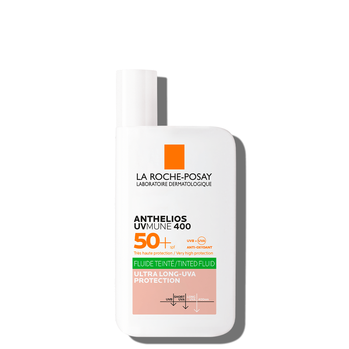 lrp anthelios uvmune 400 fluide oil tinted 50ml tube front